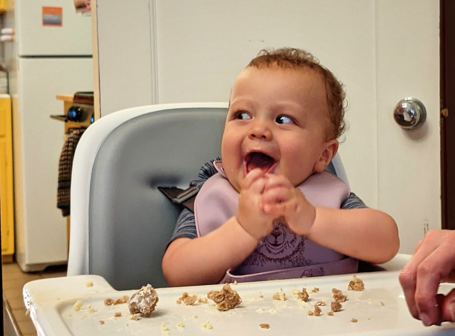 why do babies whine while eating